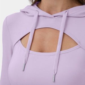 Halara Hooded Drawstring Cut Out Casual Hoodie Sweatshirt Large Size 12